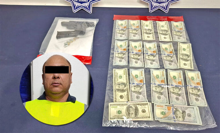 Ofrece dinero para evitar detención y le aseguran arma de fuego
