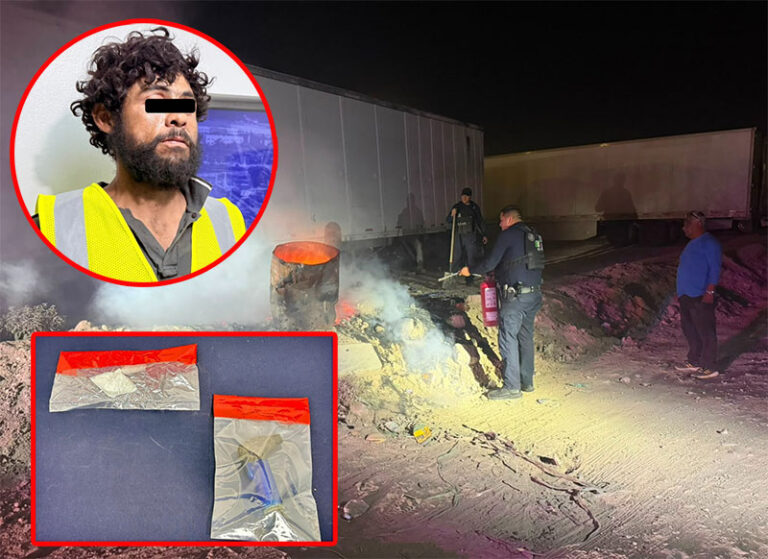 Policías sofocan incendio y detienen a presunto responsable en el Kilómetro 20; investigan su posible participación en otros siniestros