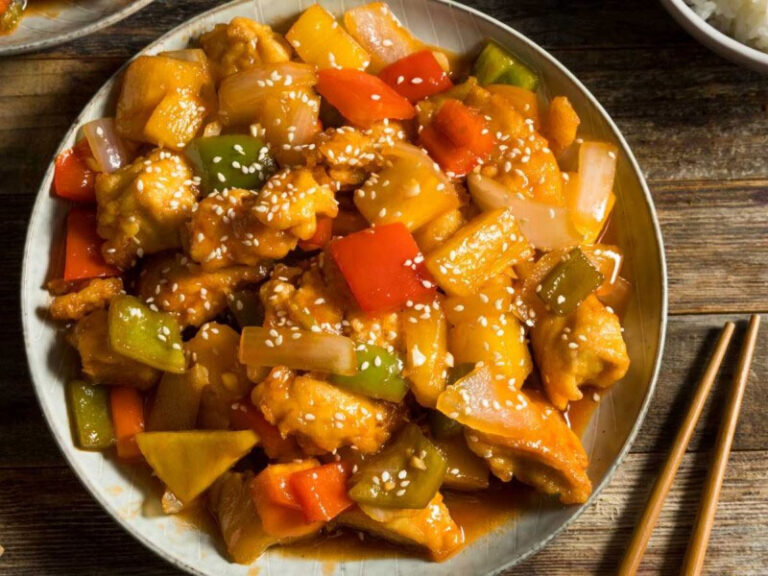 Pollo agridulce fácil de preparar en casa