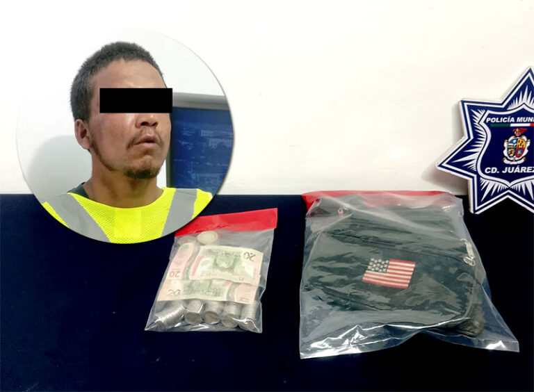 Presunto asaltante de tienda de abarrotes es detenido; se le asegura dinero hurtado