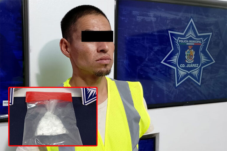 Agentes municipales detuvieron a sujeto con 40 dosis de cocaína; resultó con dos órdenes de aprehensión