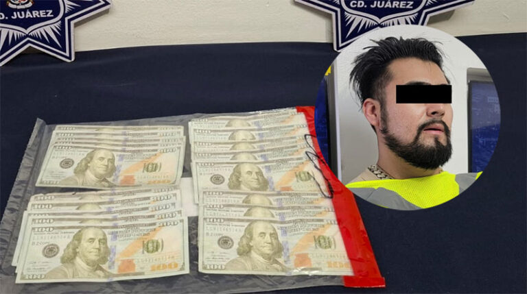 Arresta SSPM a sujeto por falsificación de moneda extranjera tras reporte de acoso