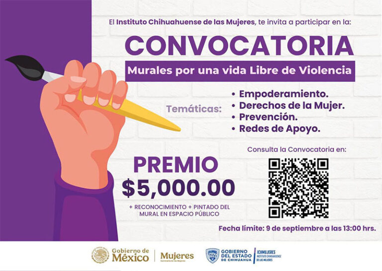 Convoca Gobierno del Estado a mujeres artistas para crear murales contra la violencia