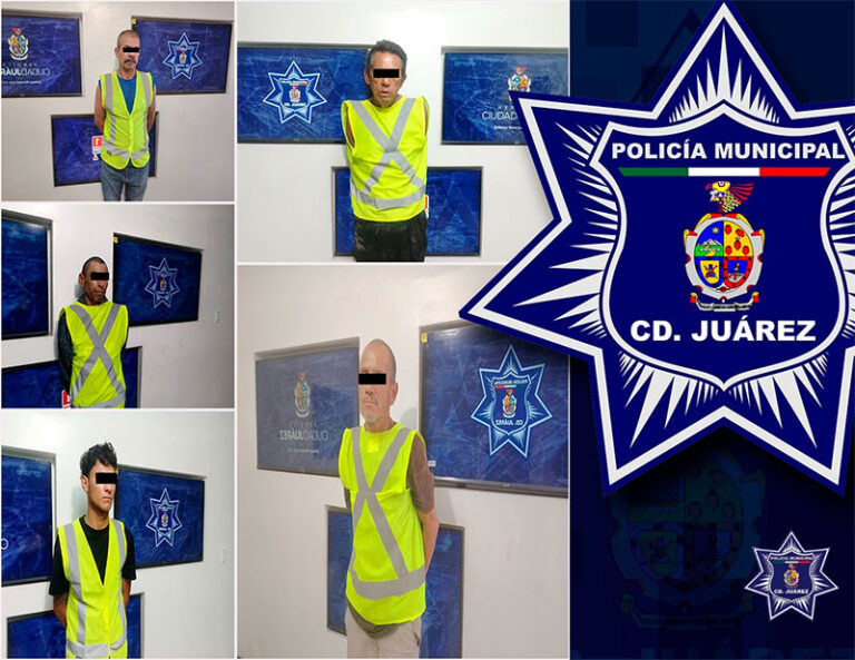 Tras cometer faltas administrativas cinco personas son detenidas; resultaron contar con orden de aprehensión