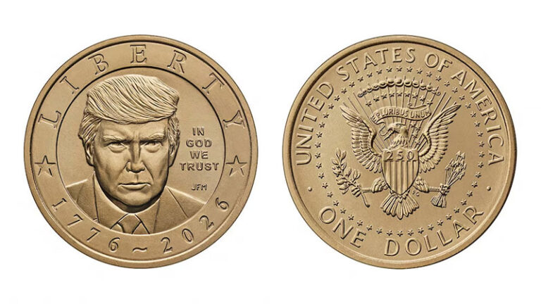 Listas las monedas de Trump de un dólar
