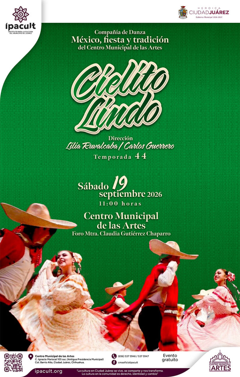 Invita IPACULT al espectáculo de danza “Cielito Lindo” en el CMA