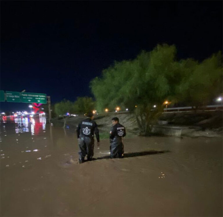 Mantuvo Protección Civil trabajos durante la madrugada ante crecida del Río Bravo