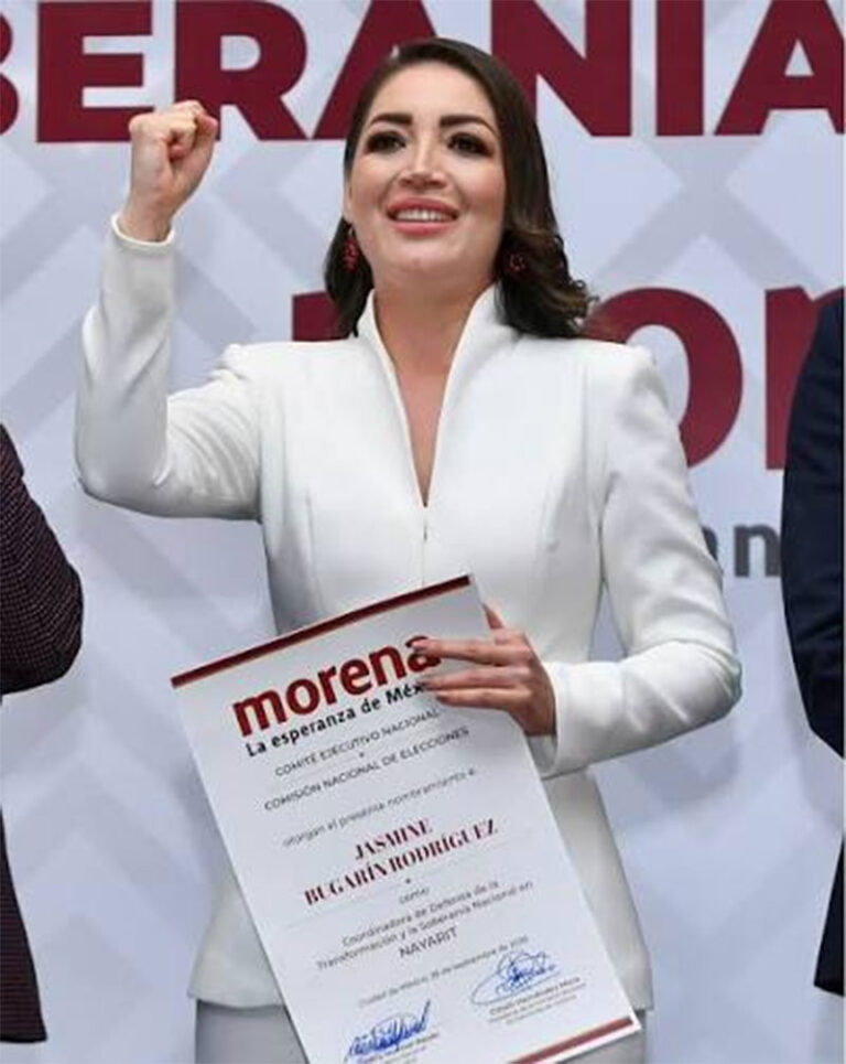 Respaldo absoluto de Morena para con Jasmine Bugarín