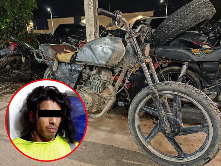 Policías Municipales recuperan motocicleta con serie alterada y detienen a hombre en el Kilómetro 29