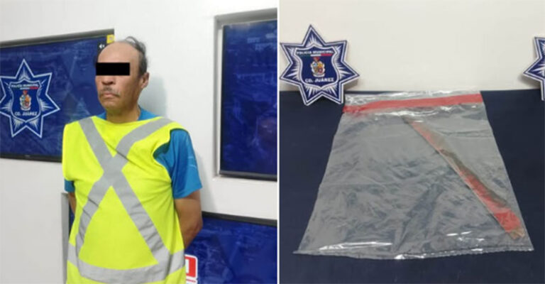 Detiene Policía Municipal a hombre tras agredir y amenazar de muerte a su pareja con un machete