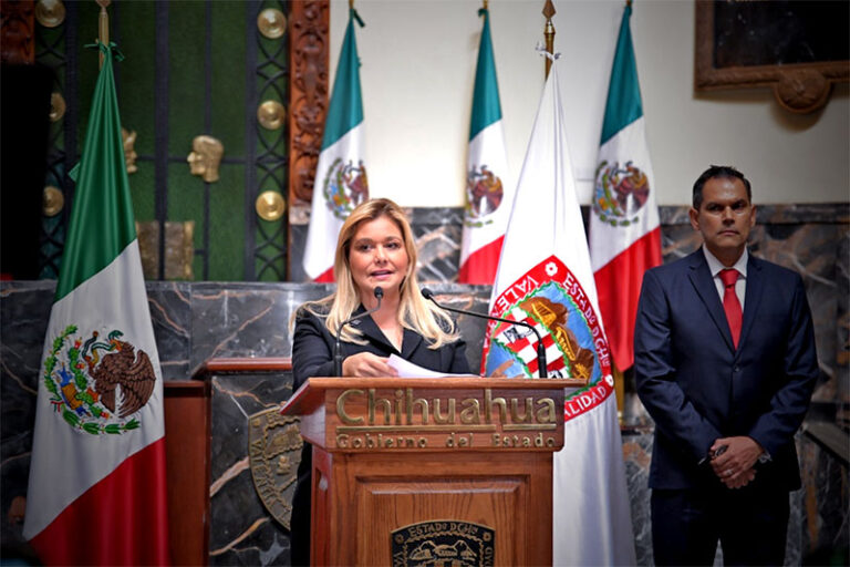 Mensaje de la Gobernadora Maru Campos efectuado en el Salón Gobernadores del Palacio de Gobierno, para anunciar cambios en su Gabinete
