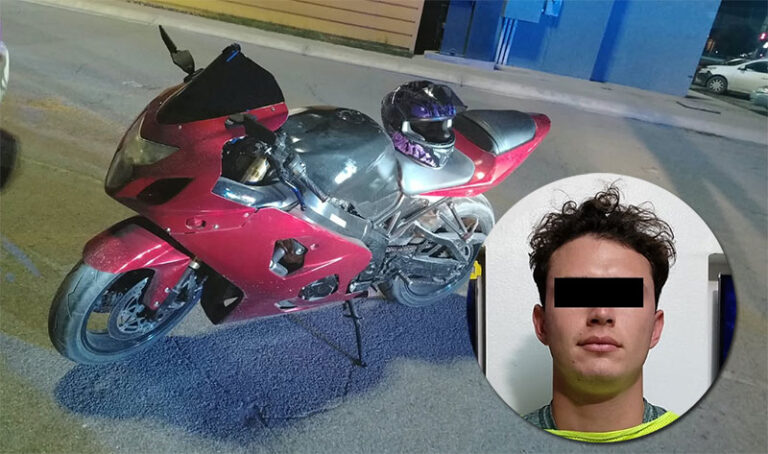 Policías Municipales detienen a sujeto en posesión de una motocicleta con reporte de robo  